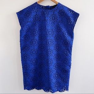 Banana Republic BR royal blue lace sheath dress